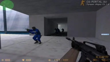 Стрельба из М4А1 в Counter Strike 1.6